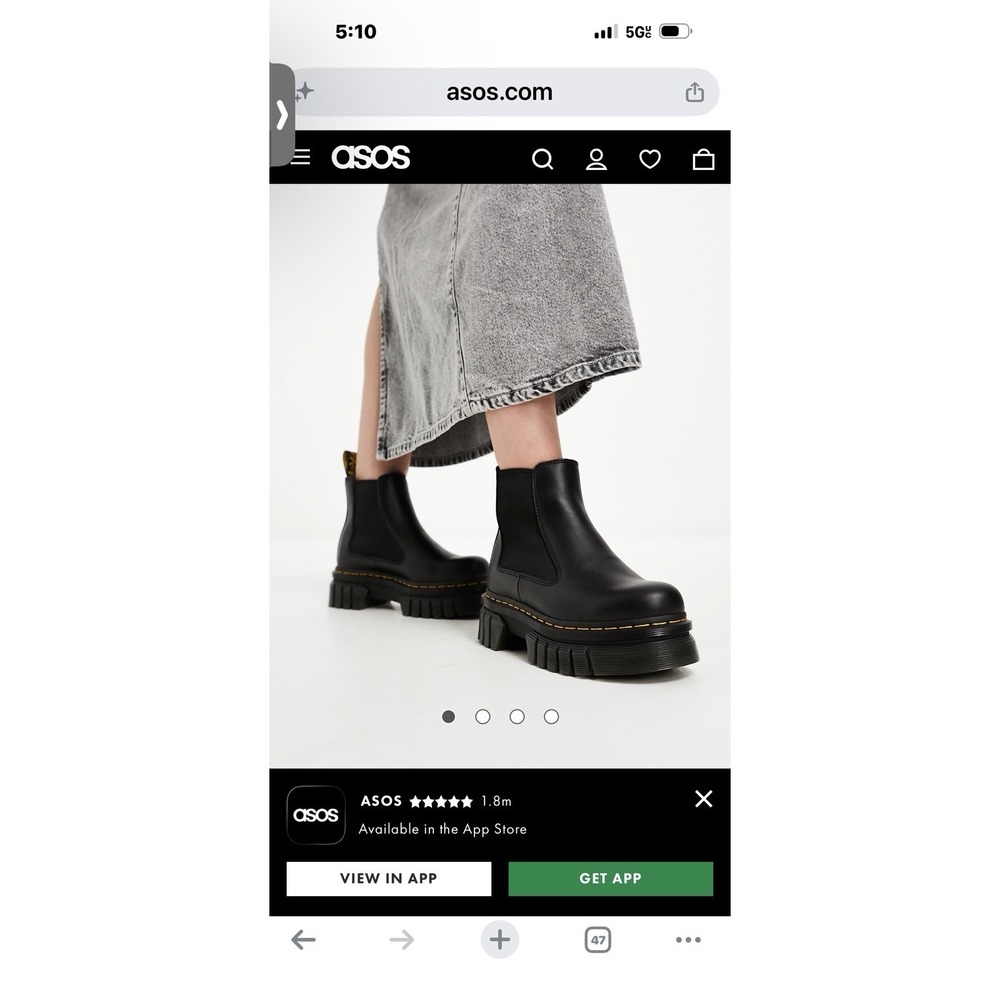 Dr Martens Audrick Chelsea chunky flat Chelsea boots in black Size US 10 Women